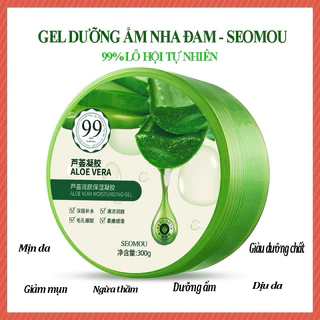 Gel Nha Đam dưỡng ẩm 98% SIMU 300ml dưỡng ẩm làm mát dịu da, Gel Lô Hội nội địa Trung