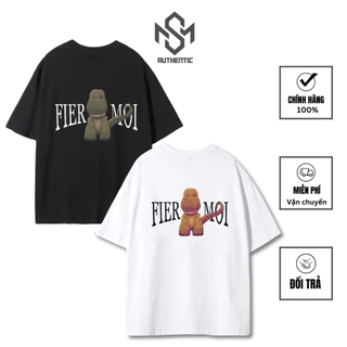 Áo thun Fier De Moi Hàn Quốc chính hãng, áo phông nam nữ cotton Hàn Quốc CUTE DRAGON SHORT SLEEVE T-SHIRT M&S authentic
