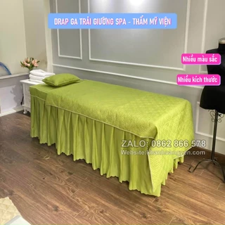 DRAP GA GIƯỜNG VẢI COTTON TRẦN CHO SPA, NỐI MI, PHIM XĂM, MASSAGE, THẨM MỸ VIỆN