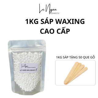 1KG Sáp wax lông wax bean cao cấp SIÊU BÁM LÔNG, wax dẻo, thơm đi sạch cả râu nam ngắn, cứng