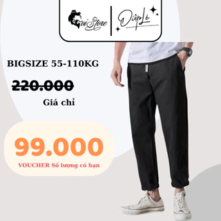 BIGSIZE 40-110KG Quần Baggy Kaki Nam Nữ Sói cạp chun phong cách năng động