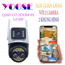 CAMERA YOOSEE 2 KHUNG HÌNH NGOÀI TRỜI Q26D PRO CÓ CỔNG LAN BH 6 THÁNG