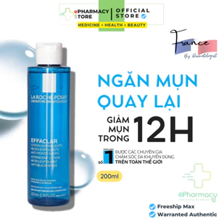 Toner LA ROCHE POSAY Effaclar Astringent Lotion cân bằng giàu khoáng cho da dầu 200ml