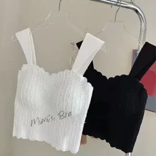 Áo croptop nữ hai dây ren su có mút dày xinh xắn nữ tính có tui zip hàng đẹp giá rẻ - BR-1995