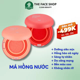 Má hồng dạng nước The Face Shop trang điểm dưỡng da Hàn Quốc Moisture Cushion Blush 8g siêu mịn nâng tông sáng tự nhiên