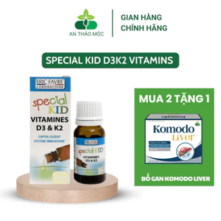 Special Kid D3K2 Vitamins giúp bổ sung vitamin D3, vitamin K2 hỗ trợ tăng cường hấp thụ canxi lọ 10ml