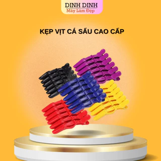 Kẹp mỏ vịt làm tóc nhựa, kẹp cá sấu nhiều màu nhựa ABS chắc chắn