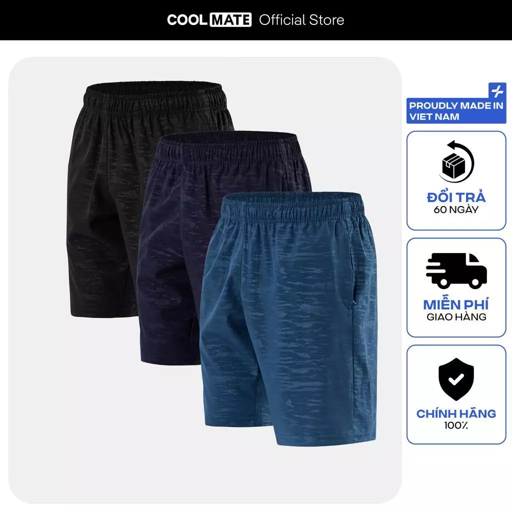 Combo 3 Quần Short thể thao Ultra Pro thoải mái vận động - thương hiệu Coolmate