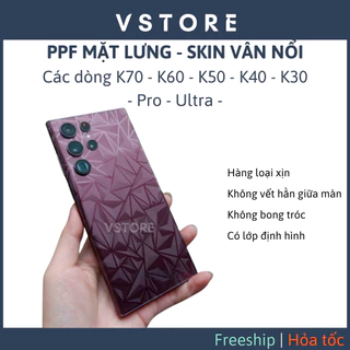 PPF Dẻo Full viền Redmi K70 Pro K70E K60 Pro K60E Ultra K50 Pro PPF Trong Nhám Kim Cương Cacbon Mảnh Vỡ VSTORE HCM