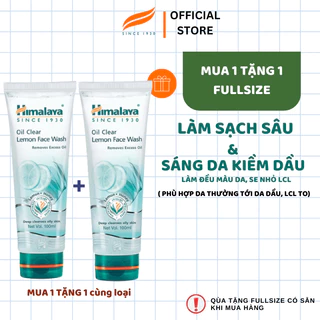 [ MUA 1 TẶNG 1] Sữa rửa mặt chanh se khít lỗ chân lông Himalaya Oil Control Lemon Face Wash 100ml