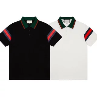 Áo Polo Gucci GC phối tay vải cotton cá sấu đẹp mịn thoáng mát hottrend 2024