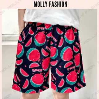 Quần Short hoạt hình Unisex DƯA HẤU ❤️ Quần đùi nam nữ mặc nhà Freesize Molly Fashion