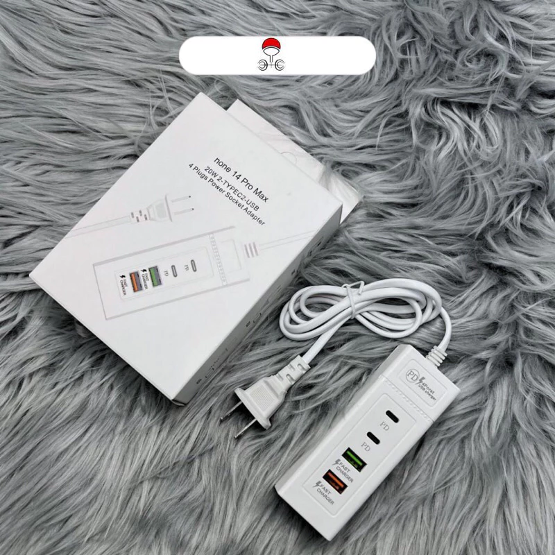-Củ sạc 4 cổng, ổ cắm điện sạc USB - Cổng sạc đa dụng sạc siêu nhanh