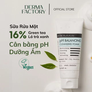 Sữa rửa mặt cấp ẩm dịu nhẹ cho da khô Derma Factory pH Balancing Cleansing Foam 120g