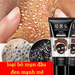 Mặt Nạ Lột Mụn Đầu Đen giúp thu nhỏ lỗ chân lông và loại bỏ mụn đầu đen cho mũi Bỏ Mụn Trứng  Làm Sạch Sâu than tre 60g