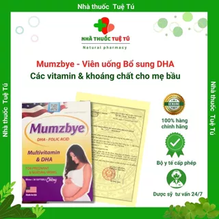 Mumzbye - Bổ sung sắt, vitamin & khoáng chất cho bà bầu | hàng nhập khẩu Mỹ chính hãng (hộp 30 viên)