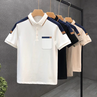 Áo thun nam có cổ chất thun cá sấu cotton cao cấp, áo polo nam hotrend AT2514