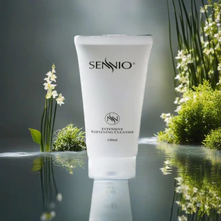 Sữa rửa mặt dưỡng trắng da Sennio Intensive Whitening Cleanser tạo bọt cấp ẩm phù hợp cho da nhạy cảm 120ml SNO 601