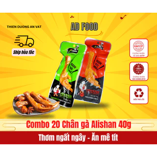 Combo 30 Chân gà cay Alishan 40g Việt Nam ủ vị xì dầu, hương vị chân gà Tứ Xuyên