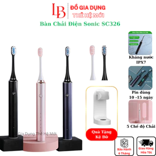 Bàn chải điện Sonic SC326 công nghệ Đức, bàn chải đánh răng điện lông mềm bản 2024