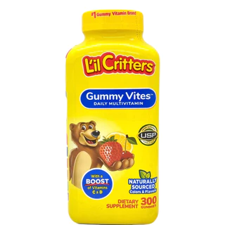 Kẹo dẻo bổ sung vitamin tổng hợp lil critters gummy vites hộp 300 viên Healthy Care vitamin tổng hợp cho bé