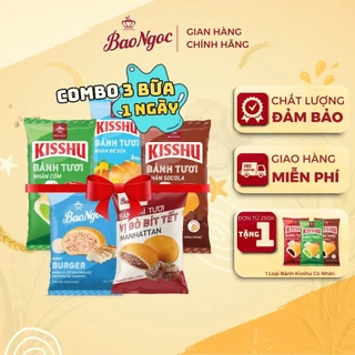 [Combo 3 Bữa/Ngày] Combo Ăn Sáng, Ăn Trưa, Ăn Tối Bánh Mì Tươi Bảo Ngọc Đủ Vị Dinh Dưỡng Thơm Ngon (Mix Vị Ngẫu Nhiên)