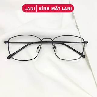 Gọng kính cận nam nữ dáng chữ nhật kim loại mảnh nhẹ nhàng nhiều màu LANI 8818