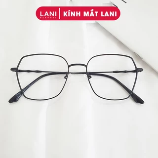 Gọng kính cận nam nữ kim loại cứng cáp vuông to LANI 8899