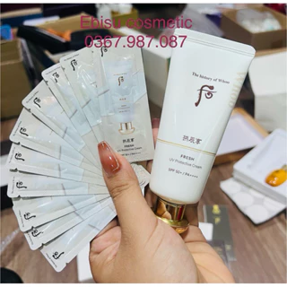 Gói Kem chống nắng Whoo Gongjinhyang Fresh Sun Cream SPF50+/PA++++ 1ml_Chống nhăn da, làm mờ dần các nếp nhăn