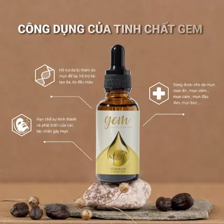 Combo 2 Gem SERUM mụn và hỗ trợ mờ thâm, Làm Đẹp Da không lo Mụn, Thâm, Chăm Sóc Da