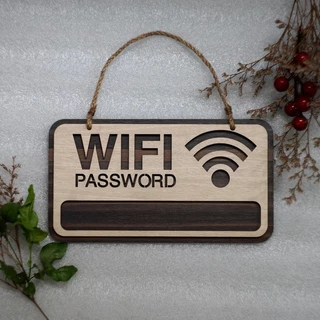 Biển ghi tên Wifi _  pass wifi bằng gỗ, tấm biển gỗ decor cho cửa hàng, quán cafe siêu tiện lợi.