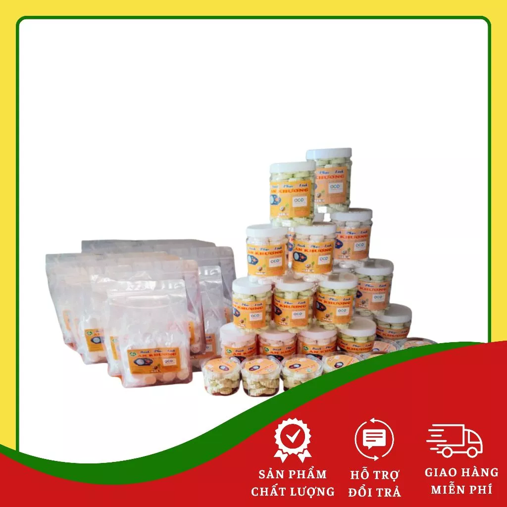 Bánh Phục Linh An Khương 450G Đặc Sản Bình Định Hương Vị Truyền Thống Ngọt Thanh Bùi Béo Từ Nước Cốt Dừa Lá Dứa