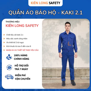 Quần Áo Bảo Hộ Lao Động Vải Kaki 2/1 ( MÀU XANH DƯƠNG ) đồng phục bảo hộ lao động , dày dặn và thoáng mát