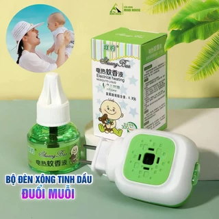 Bộ đèn xông tinh dầu đuổi muỗi côn trùng Baby Bear Minh House