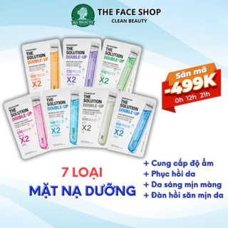 Mặt nạ dưỡng da The Face Shop dưỡng ẩm săn chắc trắng da se khít lỗ chân lông The Solution Double Up Mask Sheet 20ml