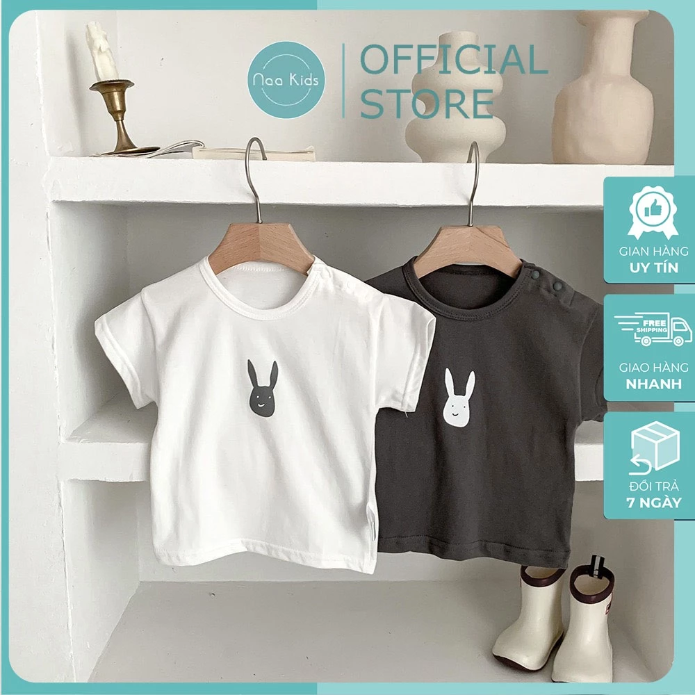 Áo thun cộc tay mùa hè cho bé, áo phông hàn quốc cho bé chất liệu thun cotton mềm mát size 0-3 tuổi