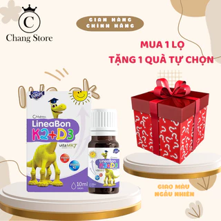 [TẶNG QUÀ TỰ CHỌN] LineaBon D3K2 Vitamin D3K2 tinh khiết hỗ trợ hấp thu canxi dạng nhỏ giọt tiện lợi 10ml cho trẻ