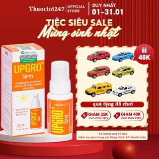 Upgro Spray Dạng Xịt - Bổ Sung Vitamin tổng hợp, Hỗ Trợ Tăng Sức Đề Kháng Cho Bé Chai 25ml Chính hãng