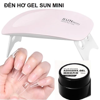 Đèn Hơ Gel Và Keo Định Hình Dán Móng, Máy Hơ Gel, Máy Hơ Móng Tay gel Sun Mini UV/LED 6W Sạc USB