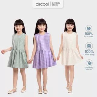 Váy bé gái AIRCOOL COTTON cho bé từ 2 đến 12 tuổi | Váy cotton bé gái | Váy kẻ cho bé gái | Váy hoa nhí bé gái