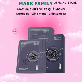 Mask Family mặt nạ dưỡng ẩm chiết xuất quả mọng giúp dưỡng da , căng mọng và sáng da 28ml x5 miếng