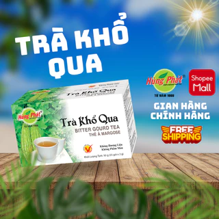 Trà Khổ Qua Túi Lọc Hùng Phát Hộp 50g 25 gói Hỗ Trợ Kiểm Soát Đường Huyết