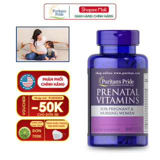 Vitamin tổng hợp cho mẹ bầu Puritan's Pride Prenatal Vitamins 100 viên của Mỹ