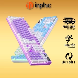 Bàn phím máy tính giả cơ YINDIAO K500 có dây gaming LED dành cho game thủ full 104 keys chống nước dùng PC