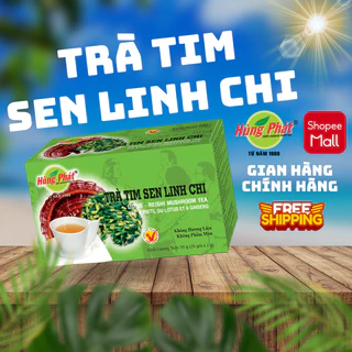 Trà Tim Sen Linh Chi Túi Lọc Hùng Phát Hộp 50g 25 gói Thanh Nhiệt Cơ Thể & Hỗ Trợ An Thần