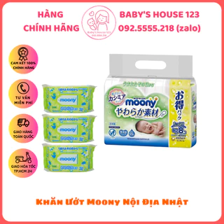 KHĂN GIẤY ƯỚT MOONY - 80 tờ/ bịch