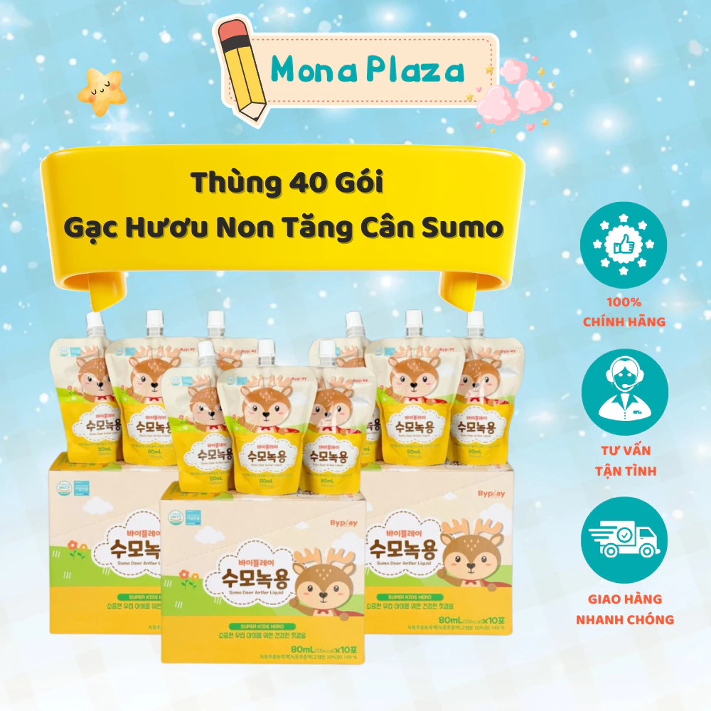 Gạc Hươu Non Tăng Cân SUMO Hàn Quốc - Giúp Bé Ăn Ngon, Tăng Cân Vượt Trội, Hấp Thu Tốt, Cải Thiện Biếng Ăn