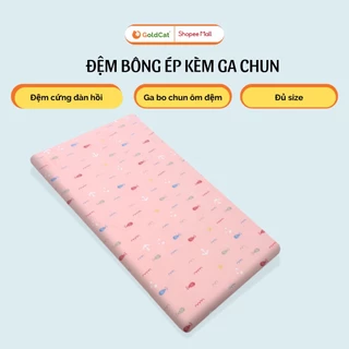 Nệm Cũi Cho Bé Sơ Sinh GOLDCAT Chất Liệu Bông Ép Tiêu Chuẩn, Kèm Ga Gọc Nệm Mềm Mịn, Ôm Nệm