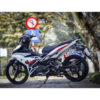 Tem Rời Decal Chế  - Mẫu Y15ZR   Exciter 150  Trắng Đỏ Đen