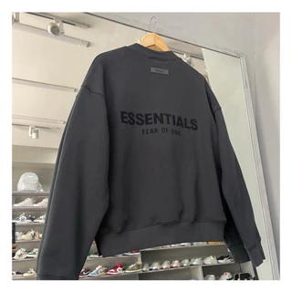 Áo Sweater ESSENTIALS cao cấp màu xám chuột độc đáo, áo nỉ Unisex nam nữ